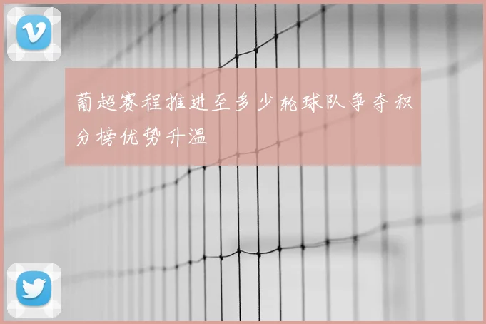 葡超赛程推进至多少轮球队争夺积分榜优势升温